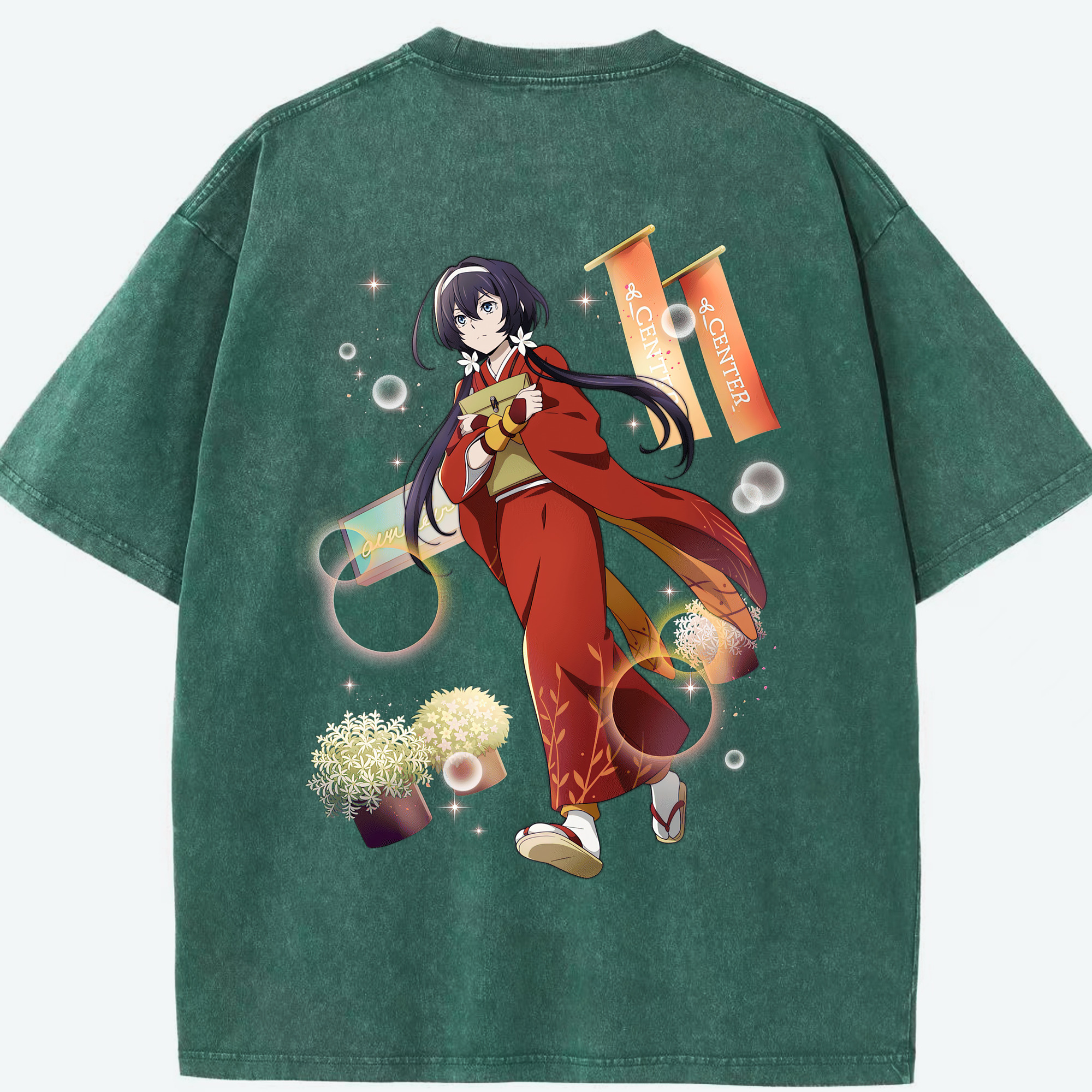 （画像用） 文豪ストレイドッグス Bungo Stray Dogs 綿100% ヴィンテージ風 半袖Tシャツ（背面プリント）